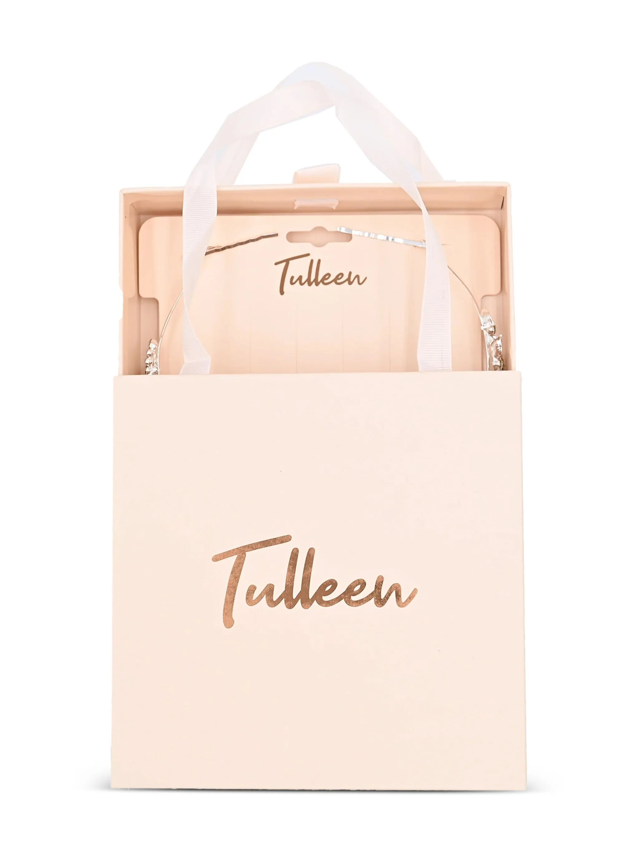 Декорированный ободок Tulleen, серебристый — фото 3