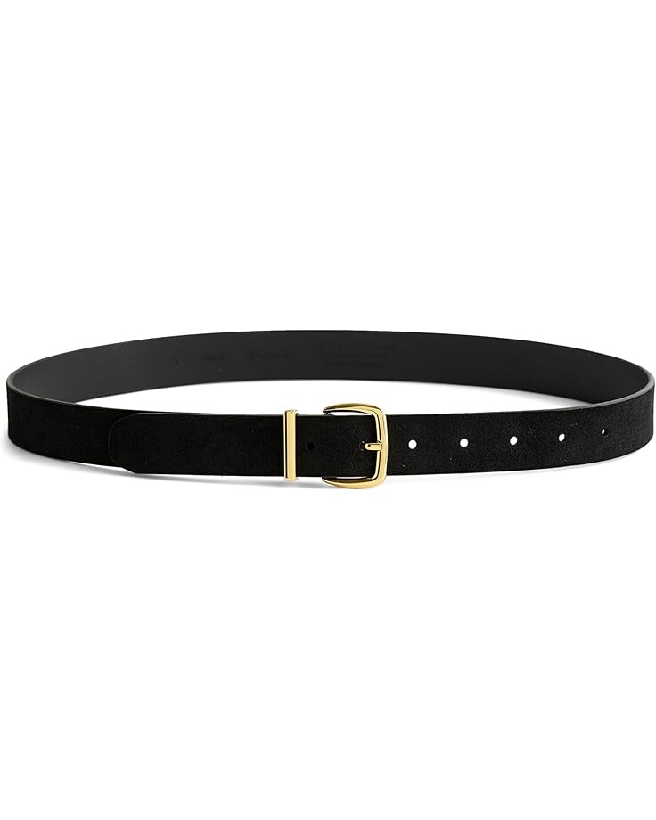 

Ремень Madewell The Essential Suede Belt, черный