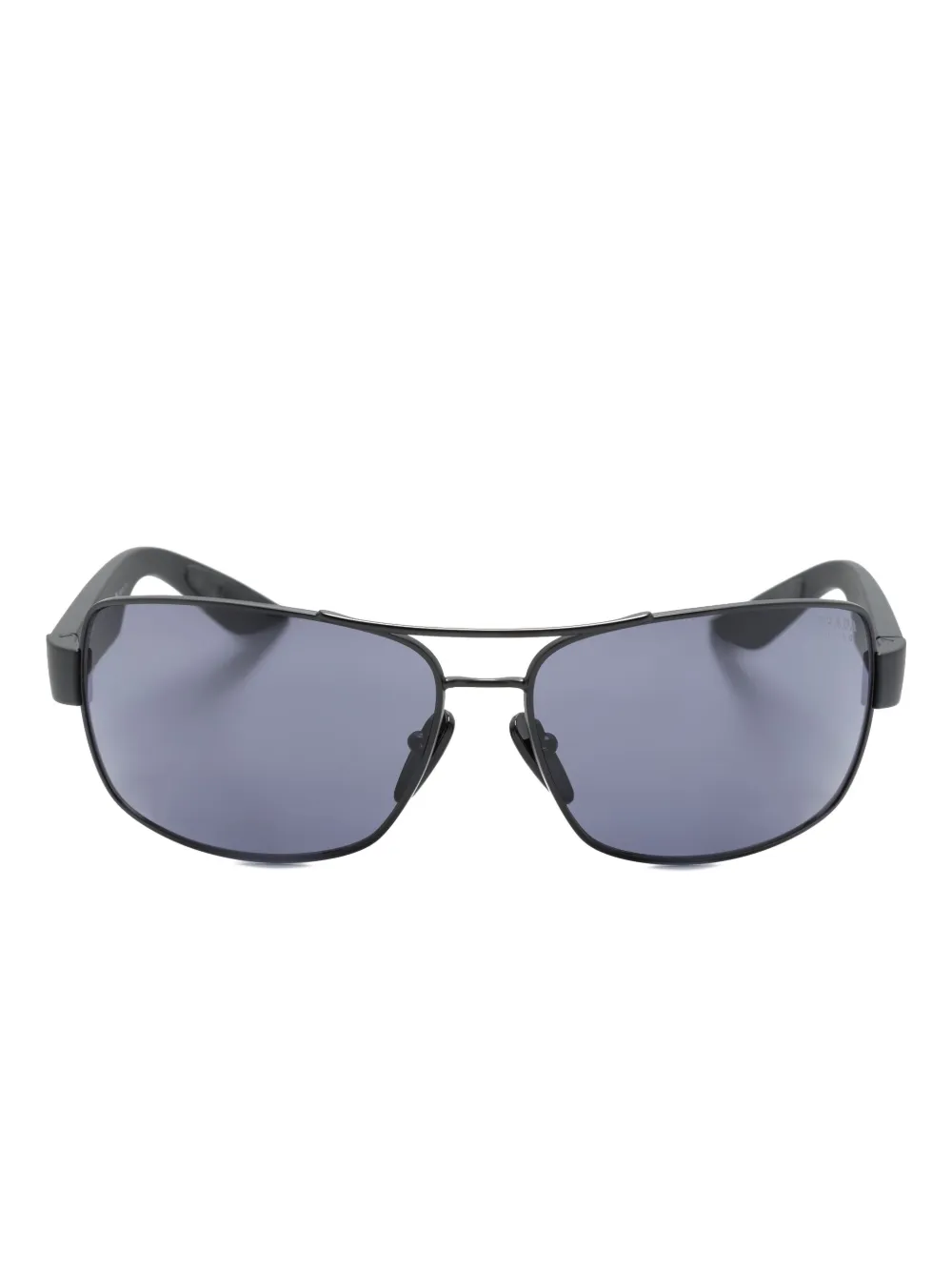 

Солнцезащитные очки в прямоугольной оправе с логотипом Prada Eyewear, черный