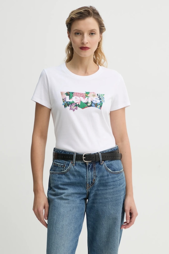 

Хлопковая футболка THE PERFECT TEE Levi'S, белый