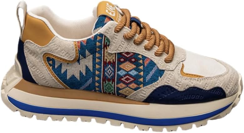 

Мужские спортивные кроссовки с толстой подошвой - подходят для всех сезонов, сохраняют тепло, для школьной жизни, ежедневных поездок и тренировок Fusecottc, синий