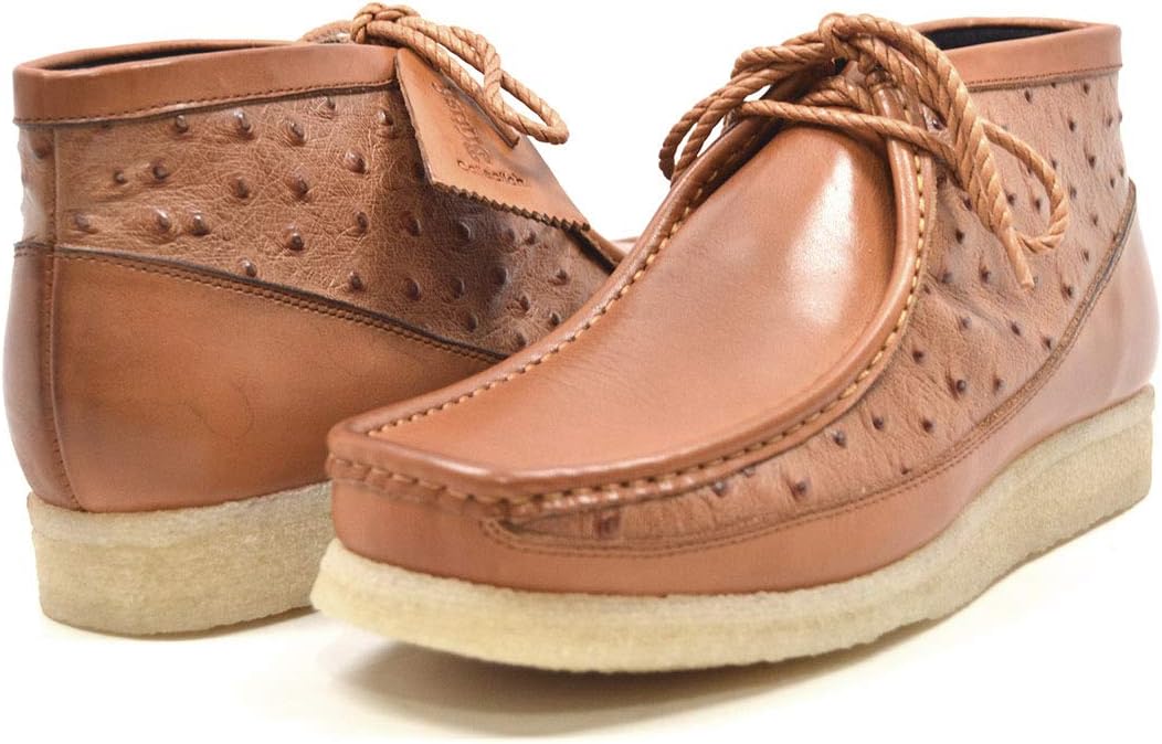 

Коллекция British Walkers Мужские кожаные и замшевые ботинки на шнуровке British Collection, Cognac Ostrich