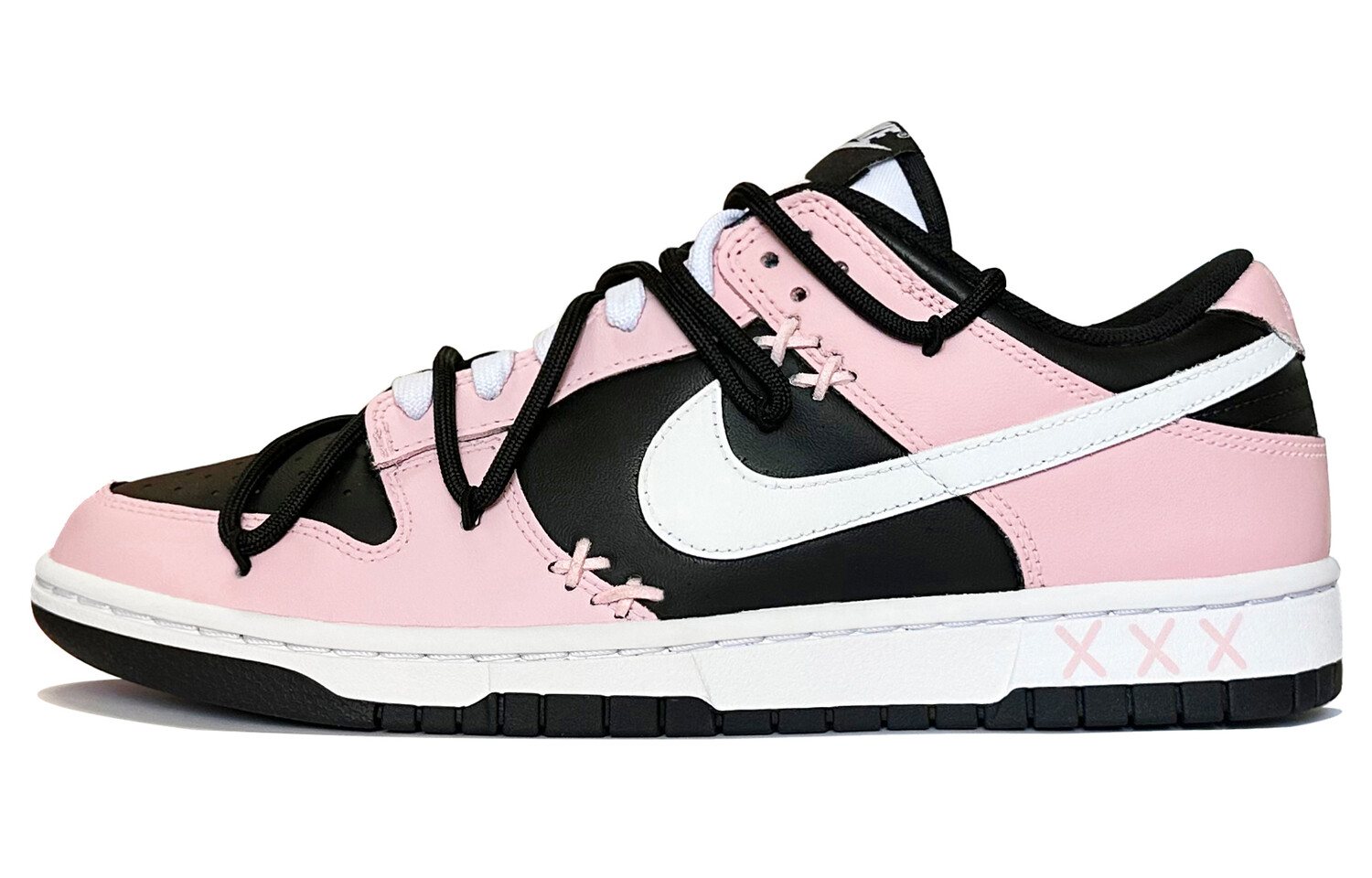 

Кроссовки Nike Dunk Skateboarding Shoes Men Low-top Pink/White/Black, розовый