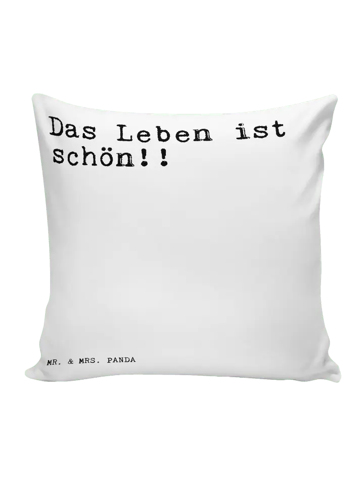 

Подушка Mr & Mrs Panda 40x40 Das Leben ist schön!!, белый