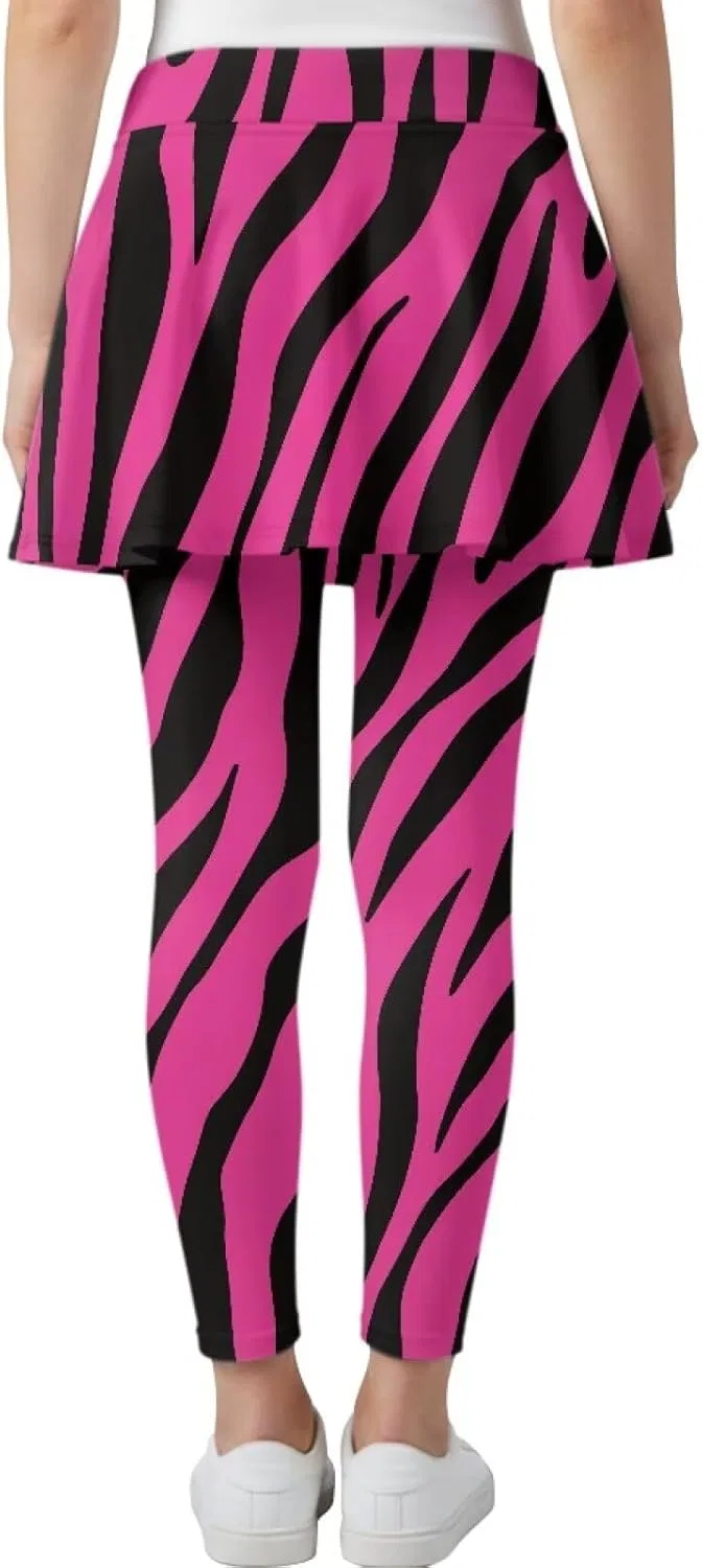 Леггинсы с юбкой 2 в 1 для девочек, Yatixapu, Zebra Print — фото 2