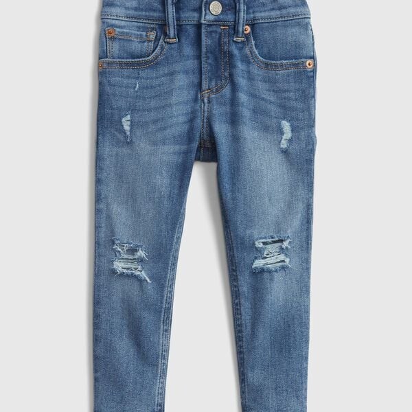 

Джинсы slim-fit с пятью карманами Gap, синий