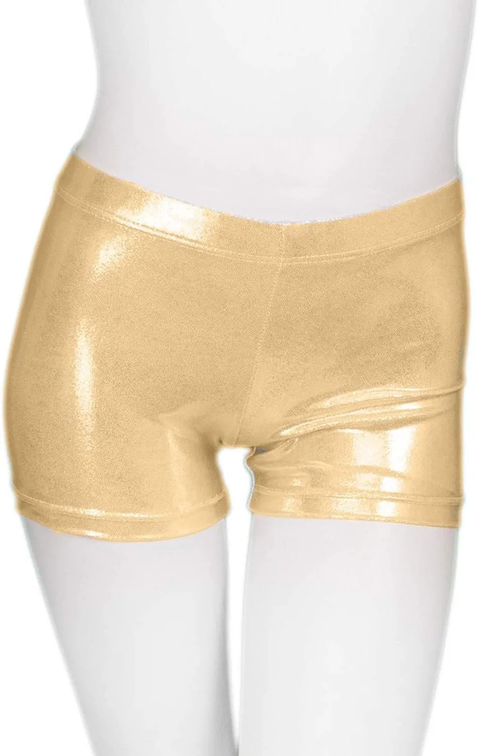 ZIZI Aosva Little Big Girls' Sparkle Dance Tumbling Athletic Gymnastics Short 2-14Years, золото — фото 2