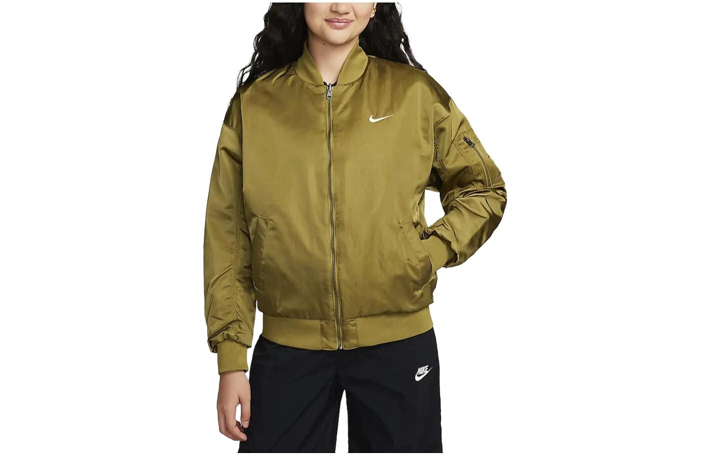 

Женская куртка Nike, цвет Light olive greenish gray