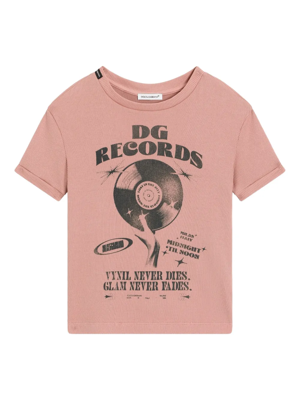 

Футболка с графичным принтом Dolce & Gabbana Kids, розовый