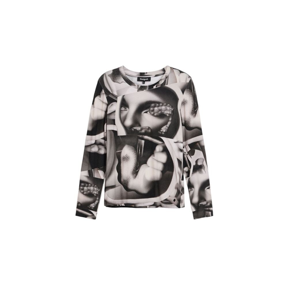 

Серые вискозные топ и футболка Desigual