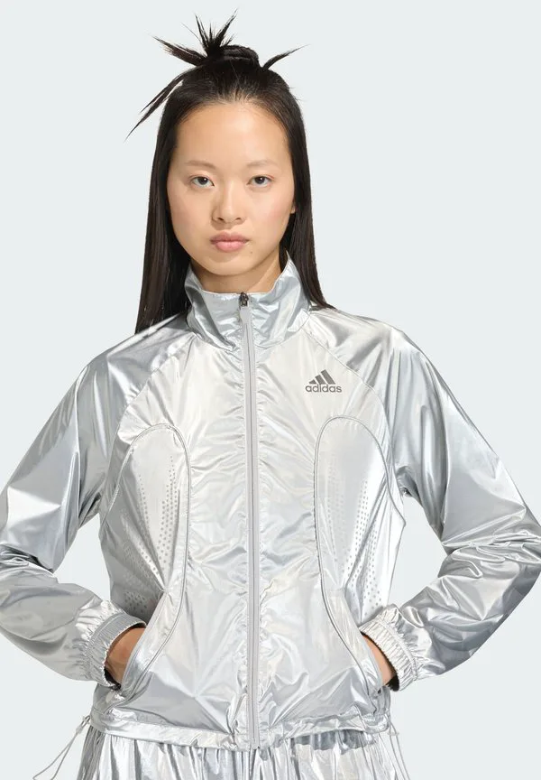 Спортивная куртка из искусственной кожи Adidas Originals, Silver Met — фото 4