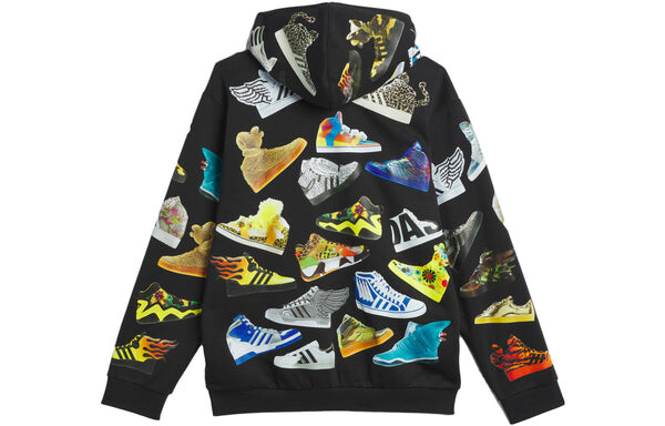 Толстовка adidas Jeremy Scott Archive Hoodie 'Black', черный — фото 2