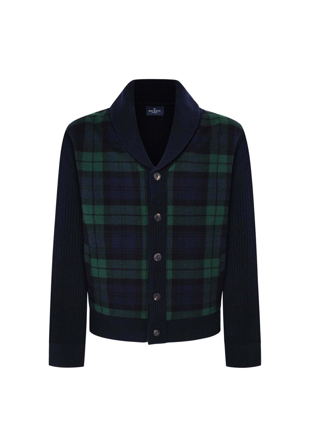 

Кардиган PLAID SHAWL Hackett London, синий