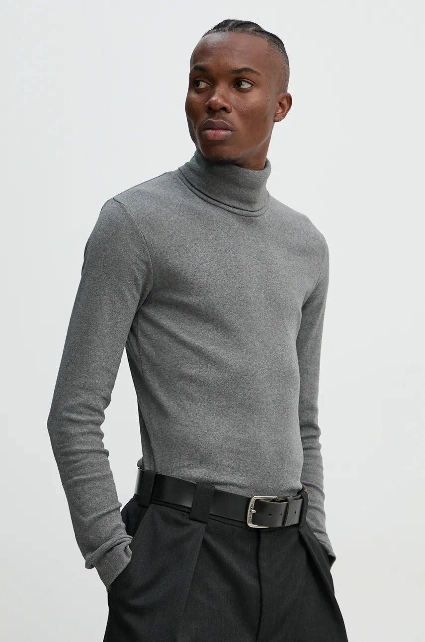 

Хлопковый топ с длинными рукавами Marc O'Polo, серый
