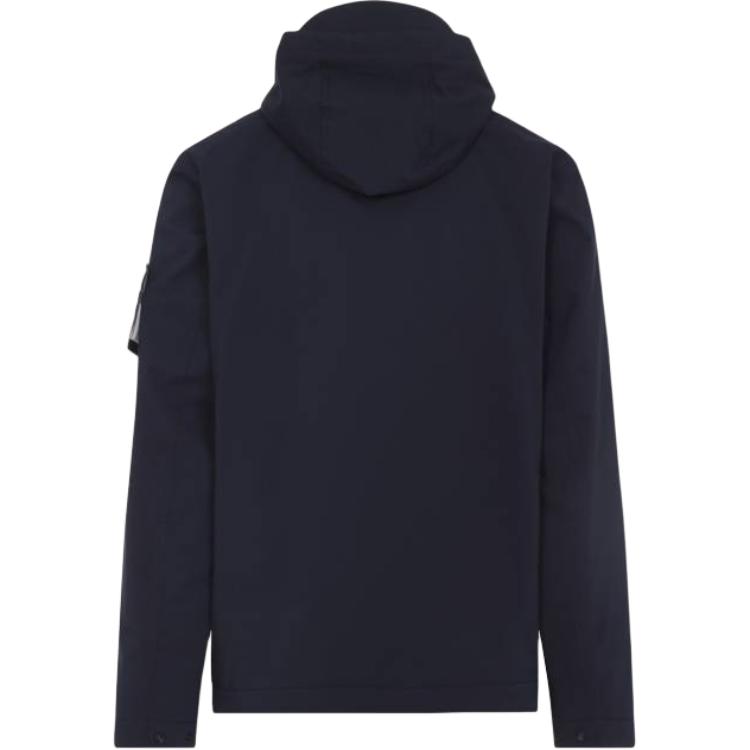 STONE ISLAND Толстовка с капюшоном на молнии с нашивкой логотипа, Marine Blue — фото 3