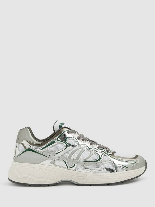

Кроссовки из натуральной кожи volt Reiss, цвет Silver/Green