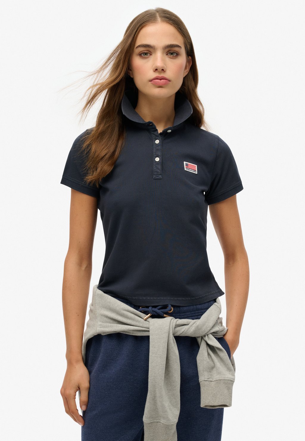 

Рубашка поло ATHLETIC ESSENTIALS GRAPHIC Superdry, темно-синий
