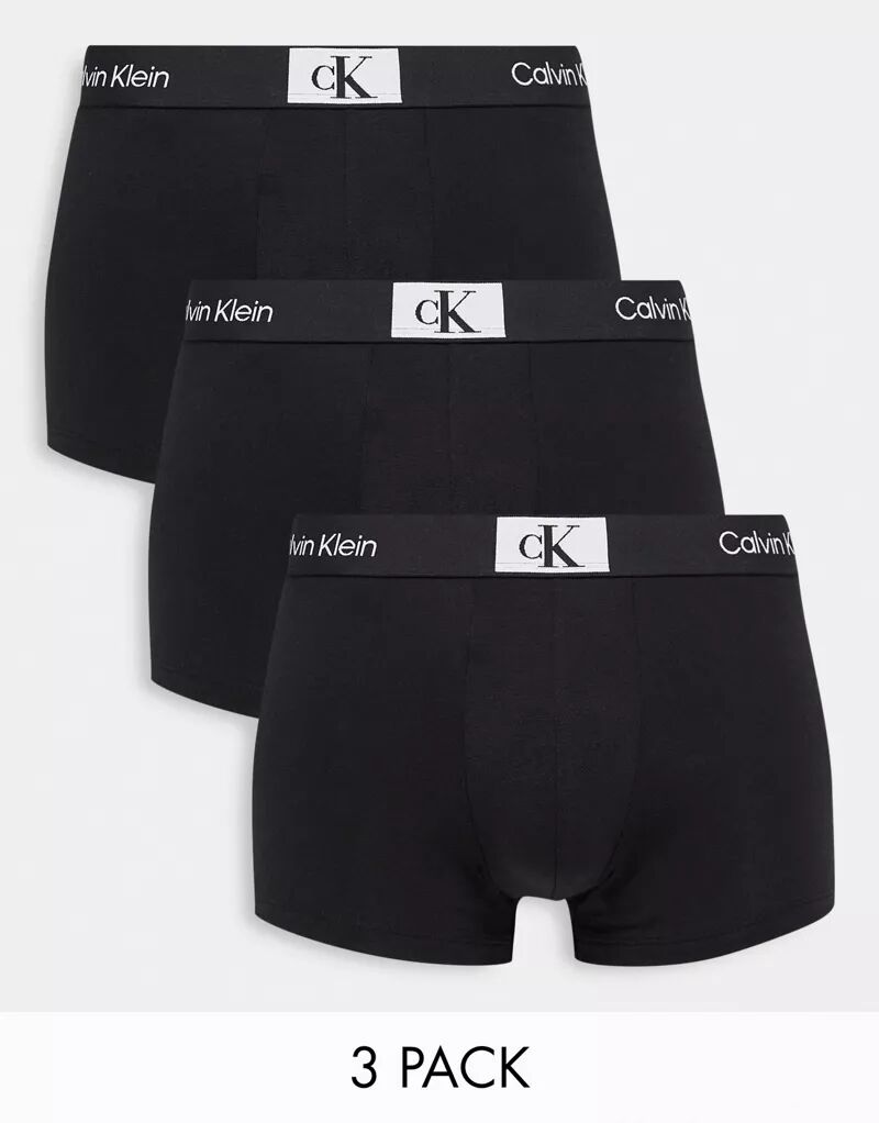 

Calvin Klein — CK 96 — комплект из 3 черных хлопковых боксеров