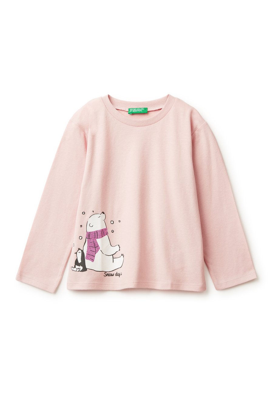 

Топ United Colors of Benetton WITH GLITTERY PRINT, Pink