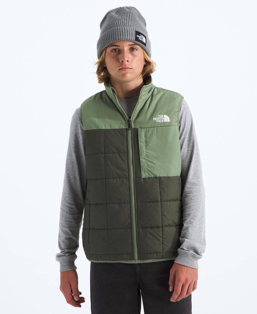 

Двусторонняя куртка-жилет Shasta на молнии для мальчиков 6-16 лет The North Face, New Taupe Green/Bark Mist