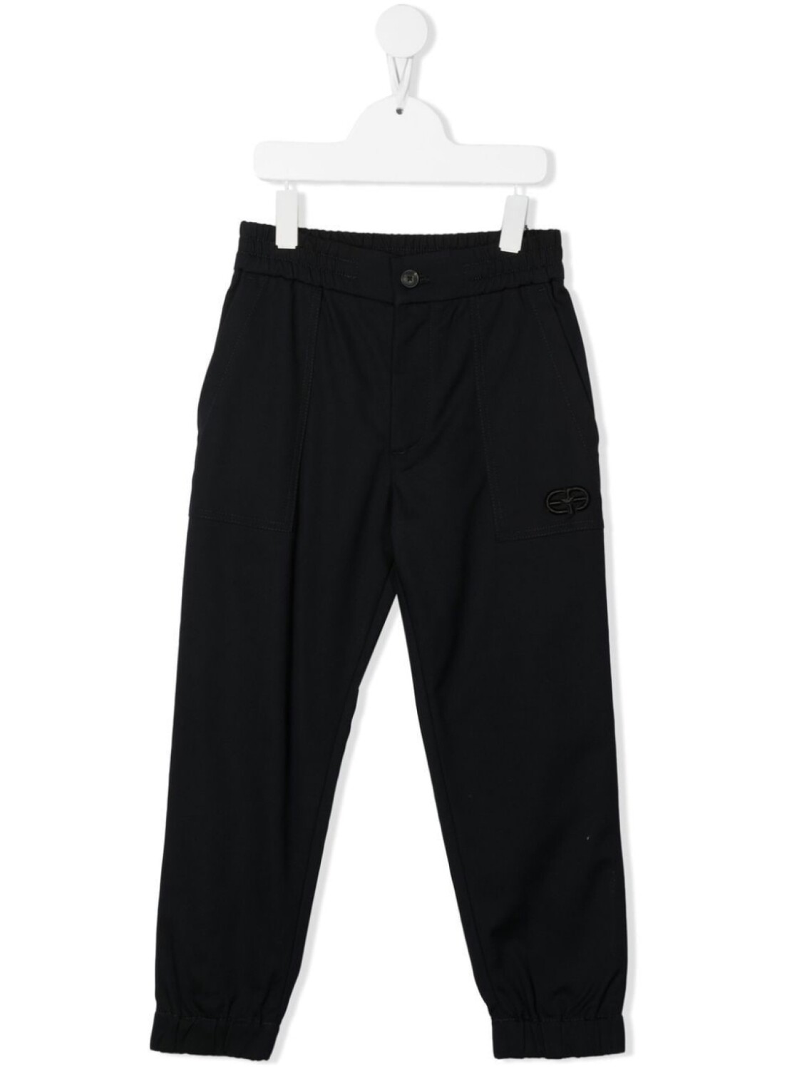 

Emporio Armani Kids прямые брюки с вышитым логотипом, синий