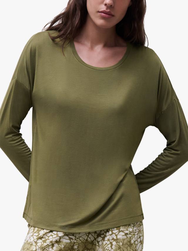 

Топ пижамный Yara Soft Feel с длинными рукавами Femilet, Olive Green