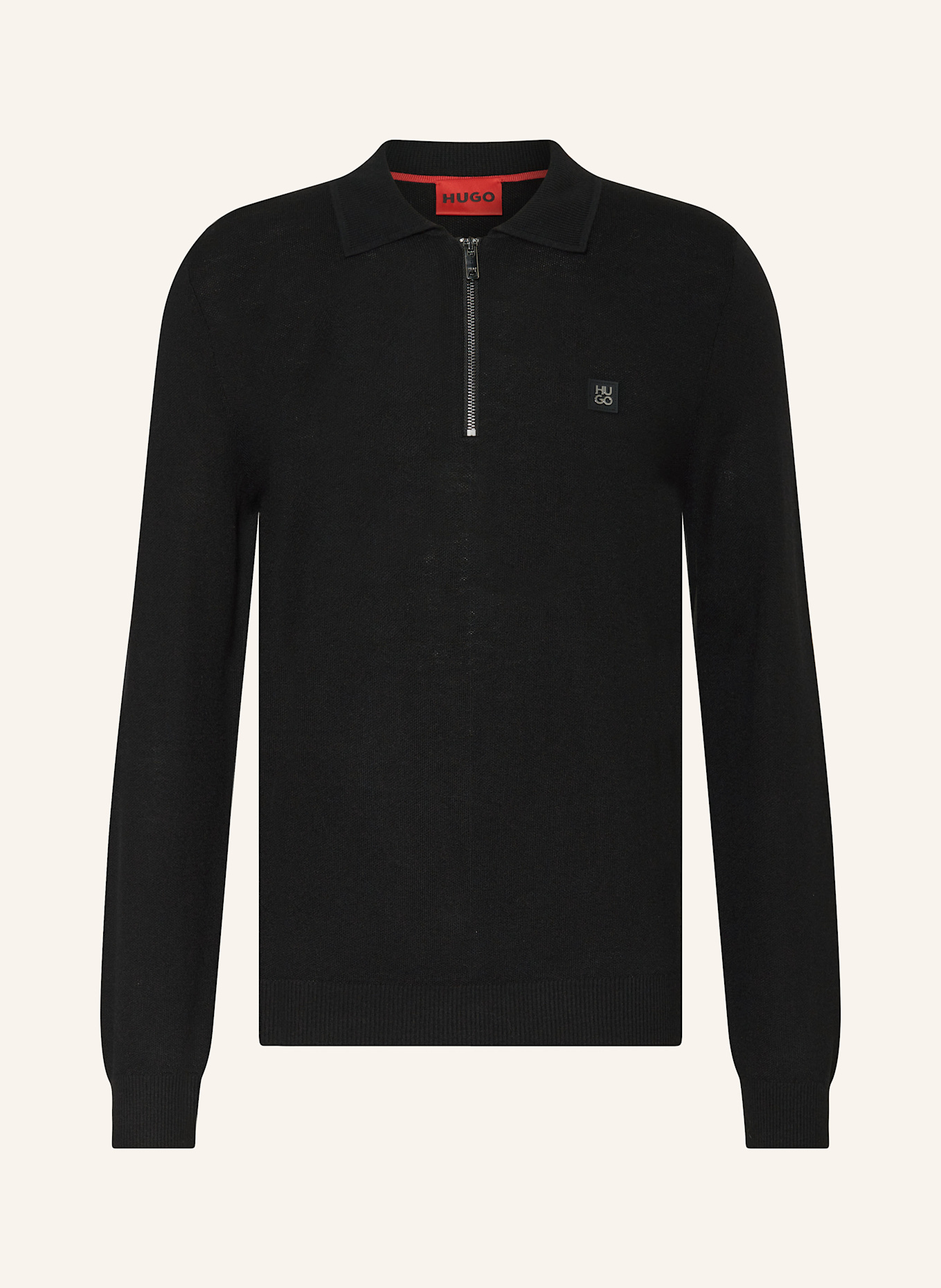 

Трикотажная рубашка поло sastone regular fit Hugo, черный