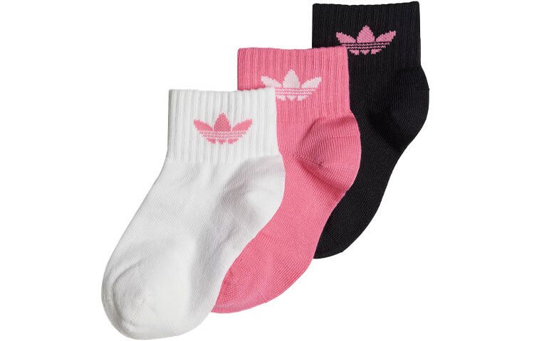 

Детские носки Adidas Originals, цвет 3 double (pink + black + white)