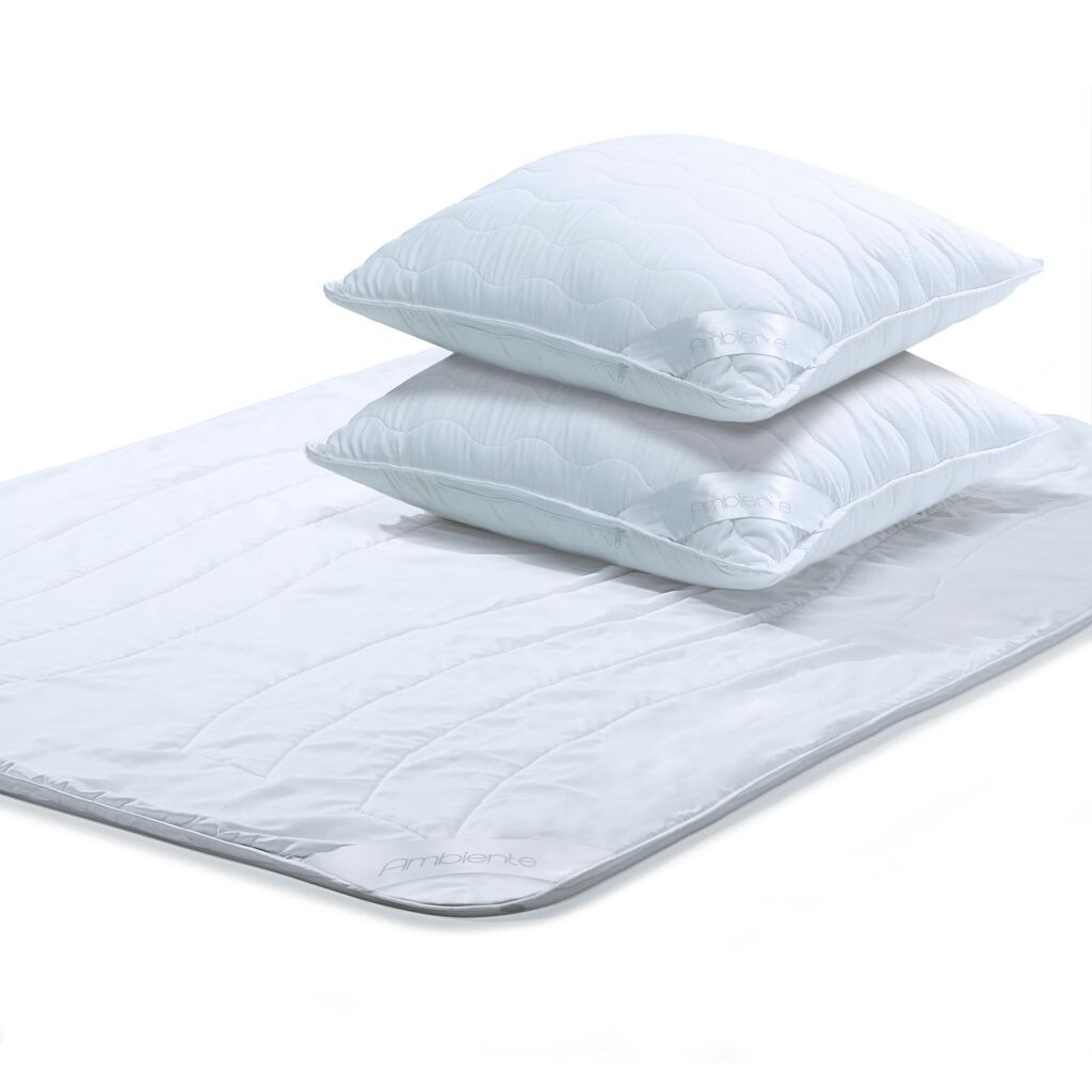 

Летнее одеяло Ambiente 1x 240x260 + 2x 80x80 PES из микрофибры 1540 г + 2x 1300 г волнистая стеганая ткань aqua-textil