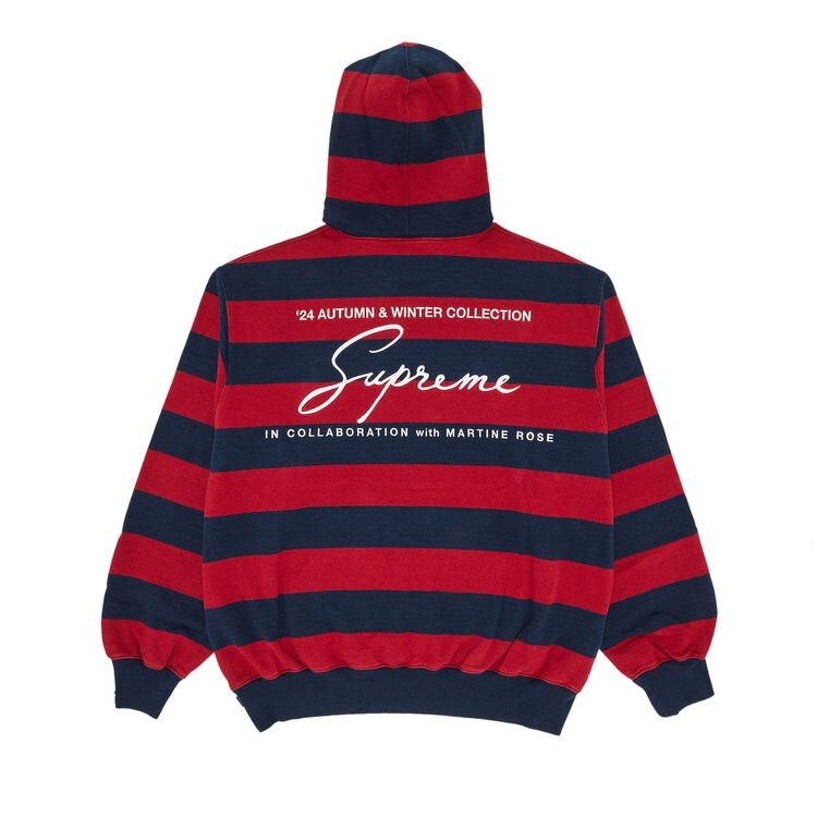 Толстовка Supreme x Martine Rose Hooded Sweatshirt Stripe, разноцветный — фото 2