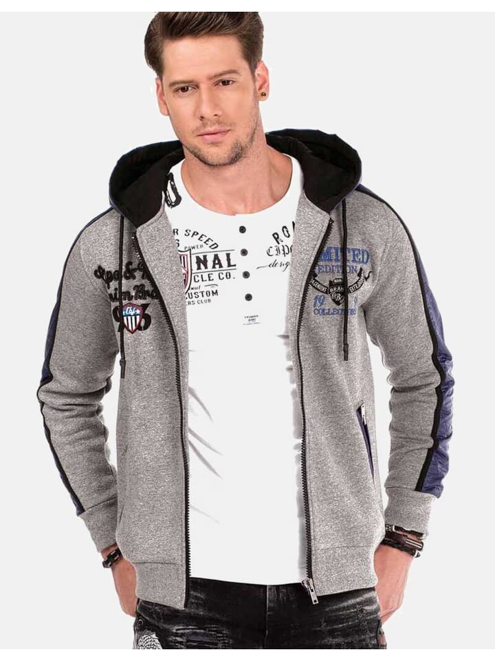 

Спортивная куртка Cipo & Baxx Sweatjacken, цвет grau melange