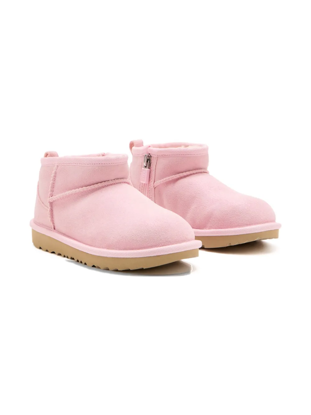 

Замшевые ботинки на молнии Ugg Kids, розовый