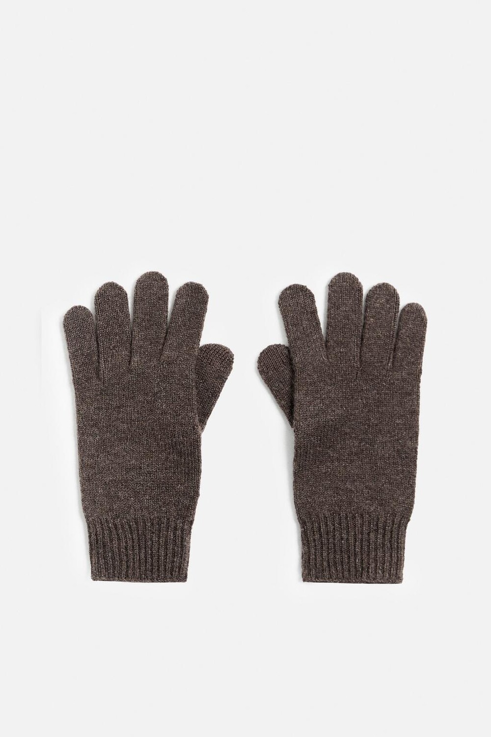 

Вязаные перчатки из шерсти и кашемира ZARA, коричневый