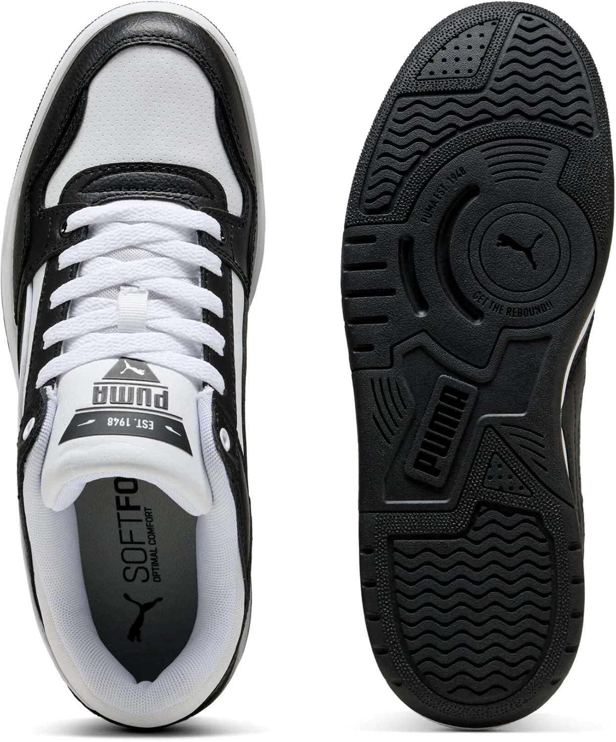 Мужские кроссовки PUMA Rebound Retro, белый/черный/серый — фото 4