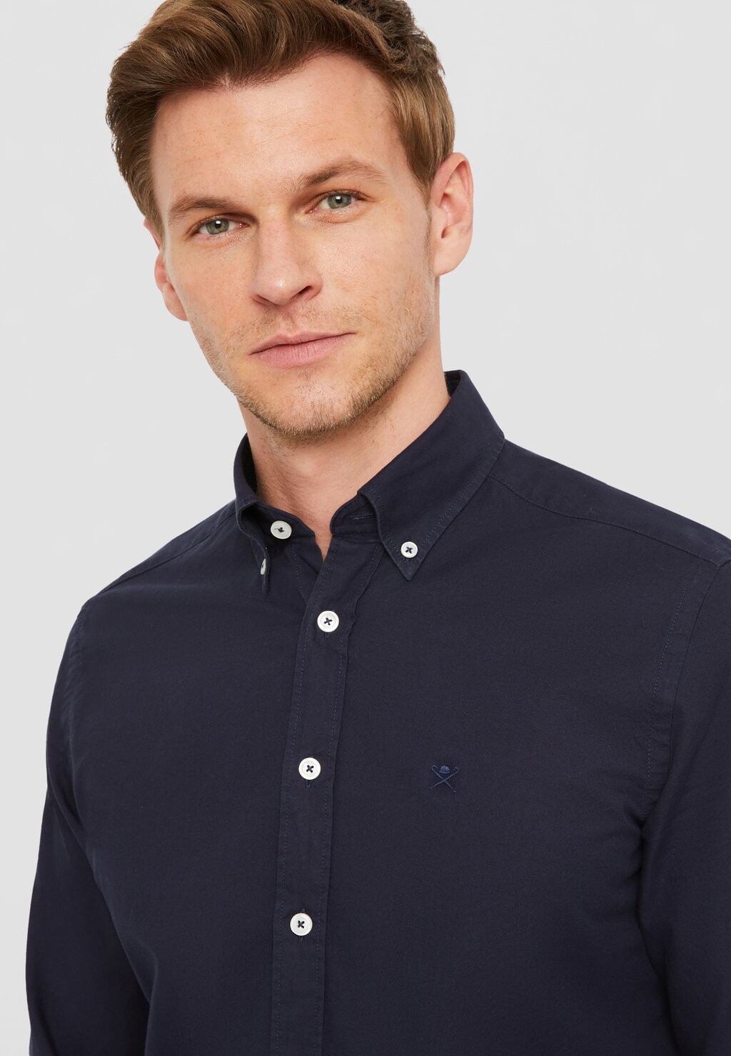 

Рубашка DYED OXFORD Hackett London, темно-синий