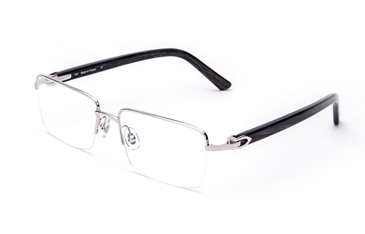 

Cartier Прямоугольные очки Rectangular Frame, Black Silver 002/004
