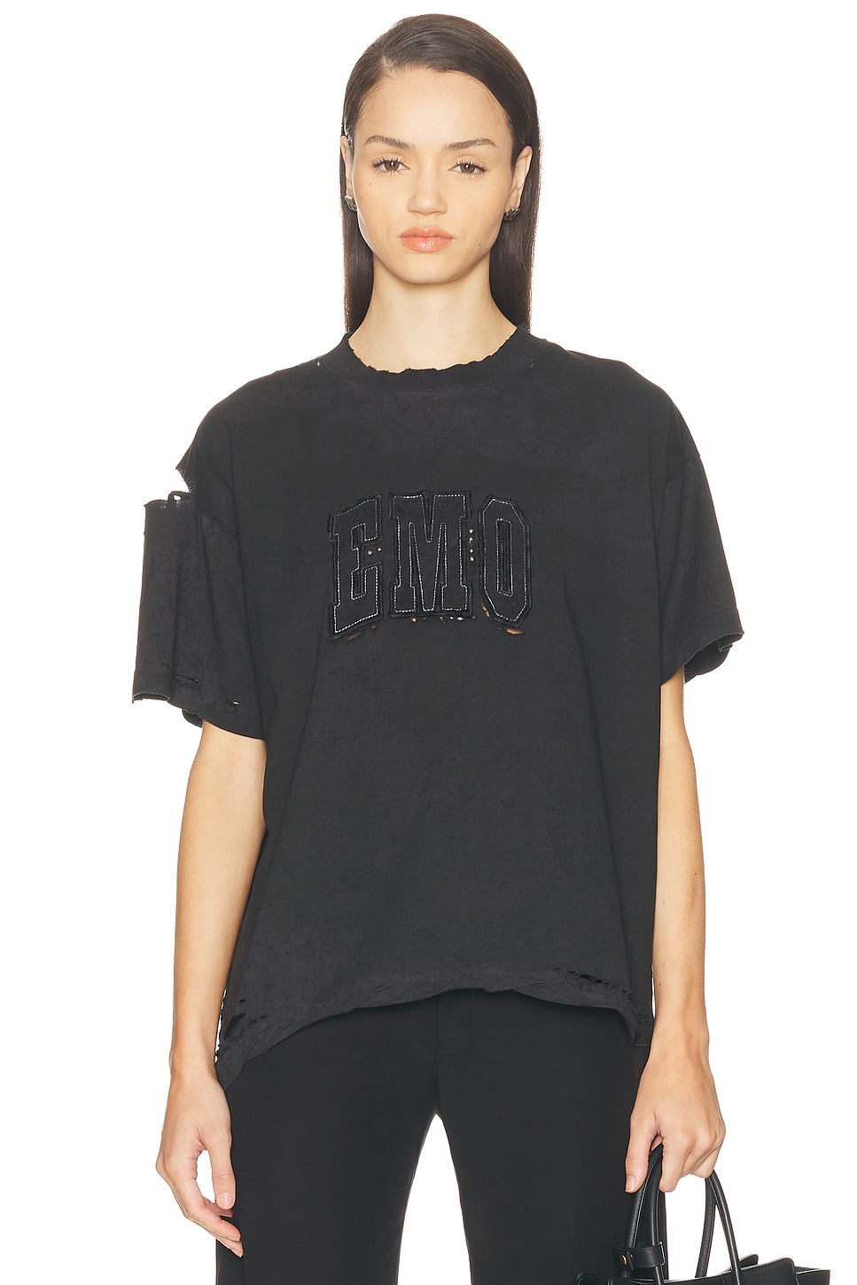 

Боксерская футболка Balenciaga, Faded Washed Black