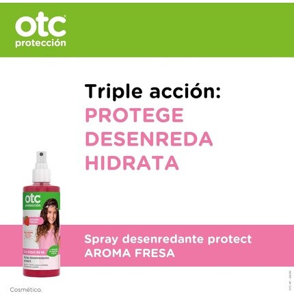 Otc Antipiojos Protection Protect Распутывающий спрей с ароматом клубники Тройное действие 250 мл — фото 2