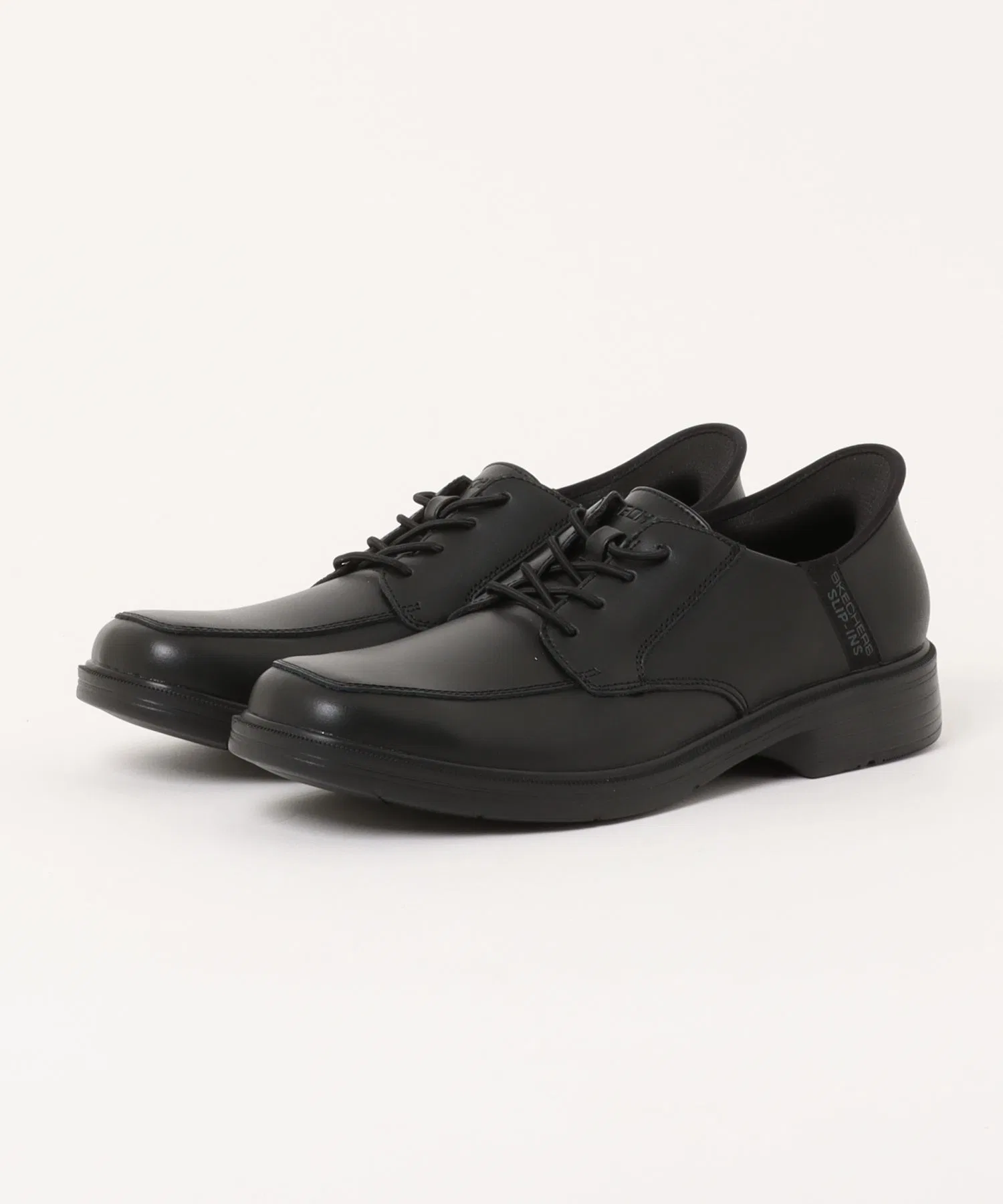 Мужские кожаные туфли SKECHERS SLIP-INS CASWELL-ALFIE с легкой подошвой и резинками