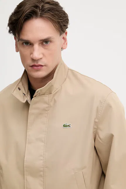 Куртка переходная с хлопком Lacoste, бежевый — фото 4