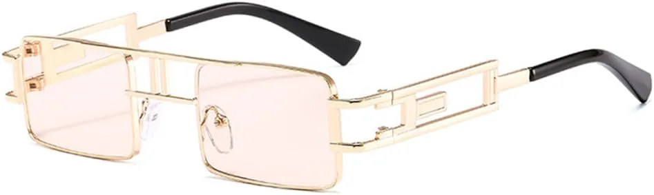 

Прямоугольные солнцезащитные очки для женщин и мужчин, маленькие, черные, в стиле стимпанк, солнцезащитные очки для женщин, защита от ультрафиолета UV400 generic, 8