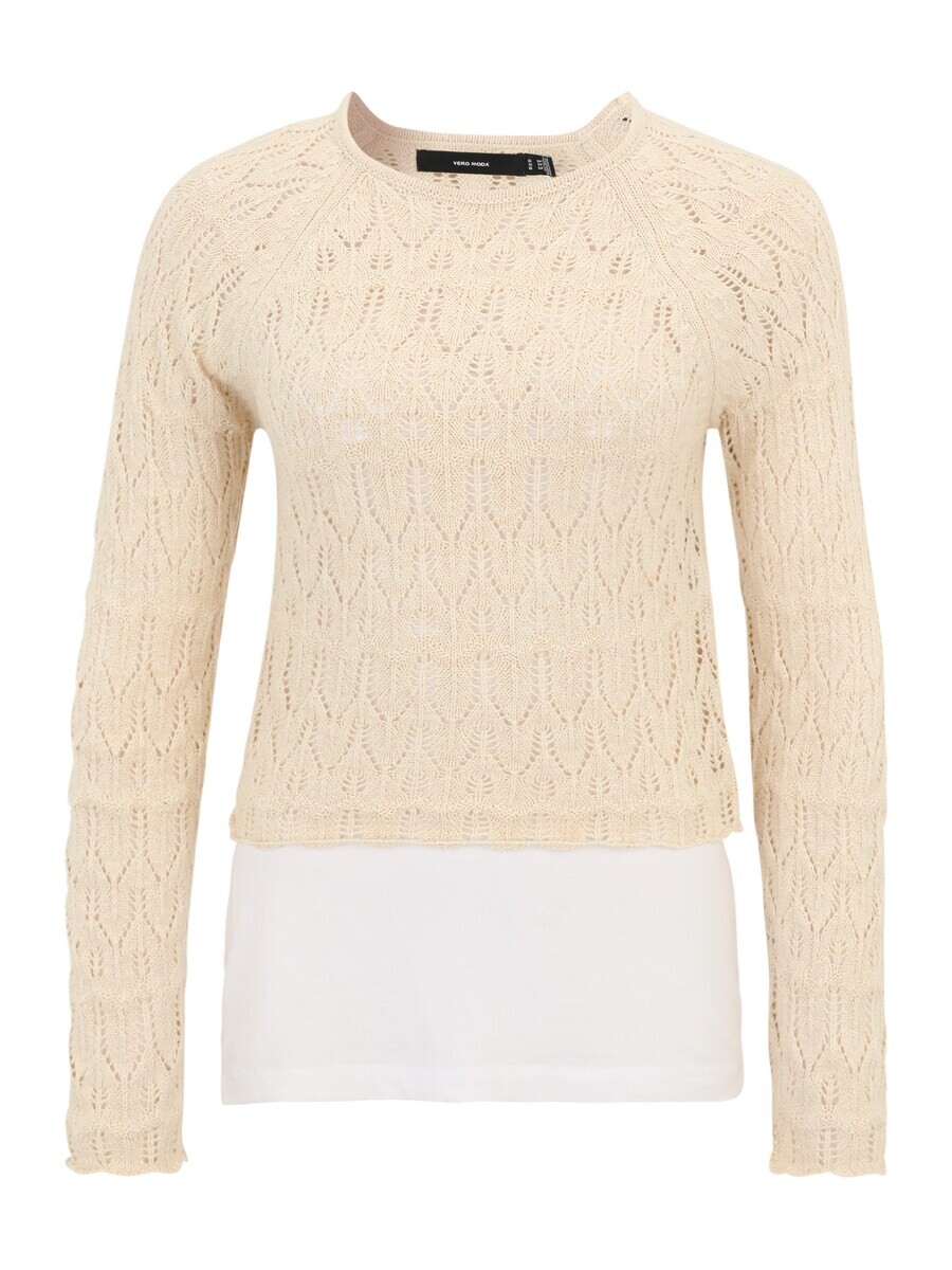 

Тонкий вязаный свитер Vero Moda Petite Sweater, бежевый