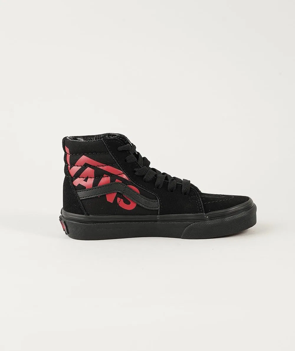 Кеды Vans Sk8-Hi с вафельной подошвой, черно-красные — фото 2