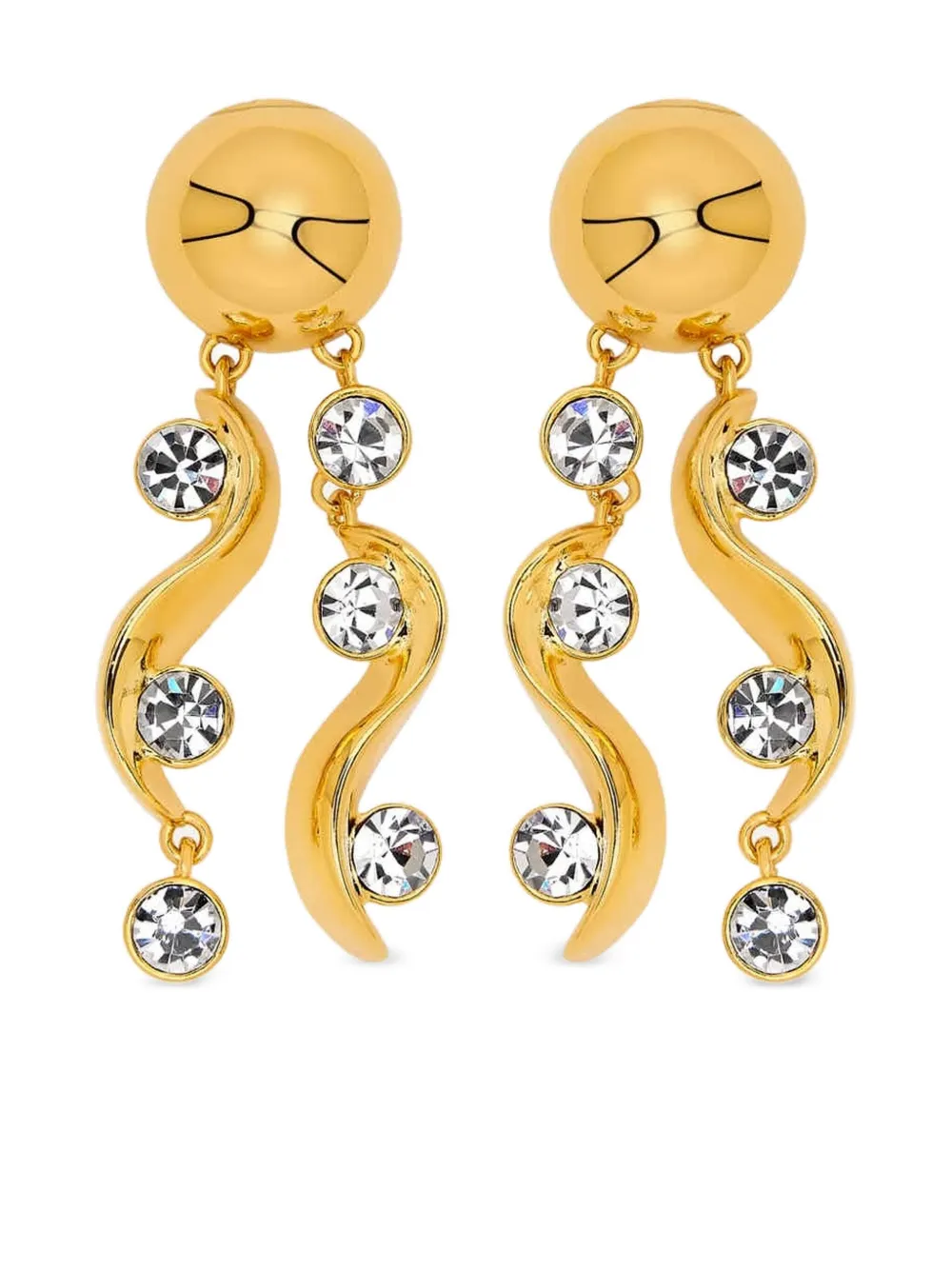 

Серьги с кристаллами Oscar de la Renta, золотой
