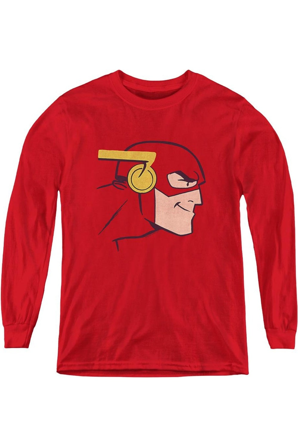 

Футболка с длинным рукавом для подростков Justice League of America Cooke Head Gildan, красный