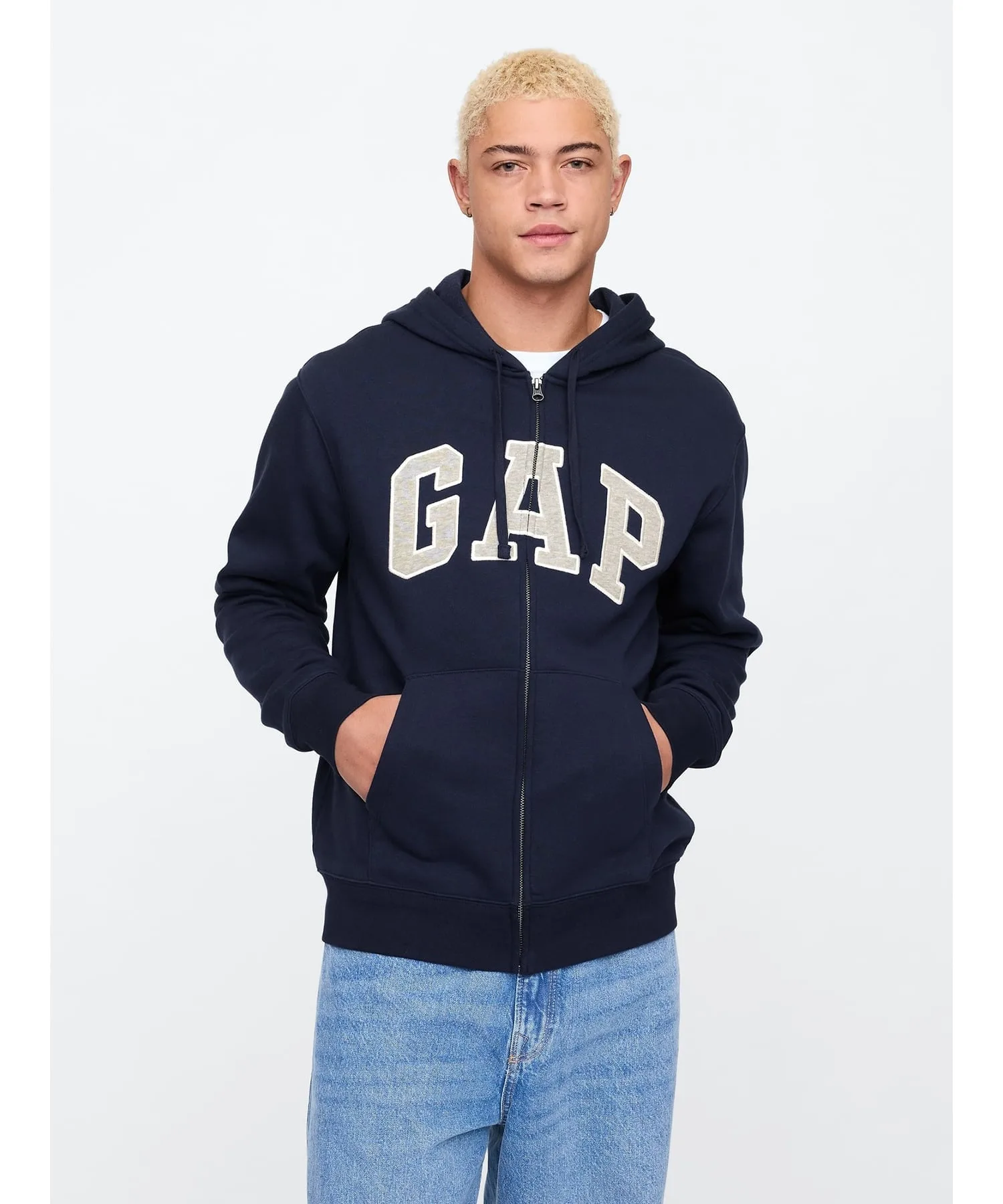 Толстовка на молнии с логотипом (U)GAP (унисекс), TAPESTRY_NAVY_V2