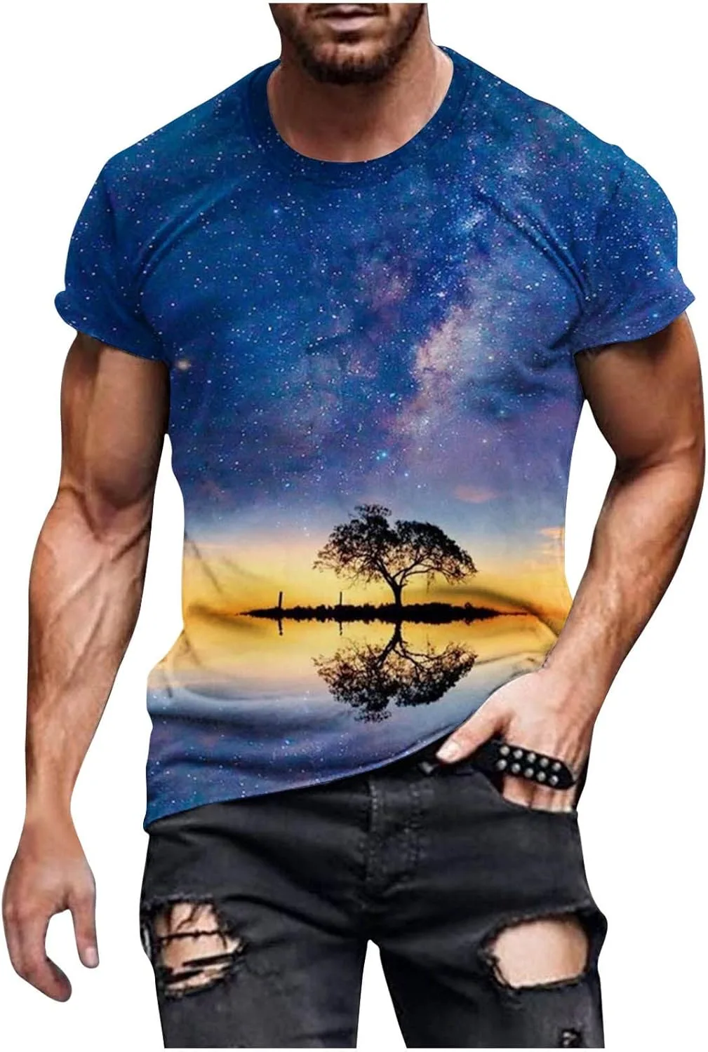 

Футболка Men Astronomy Galaxy с 3D принтом Zeiyignr