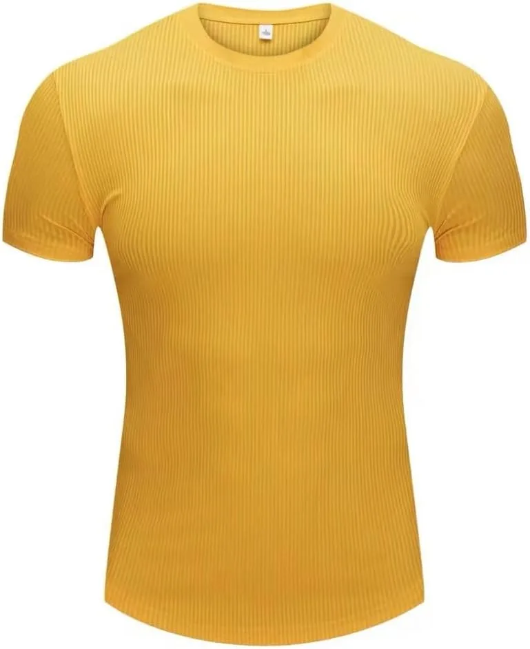 

Мужская футболка с коротким рукавом Slim Fit эластичная спортивная для бега и баскетбола