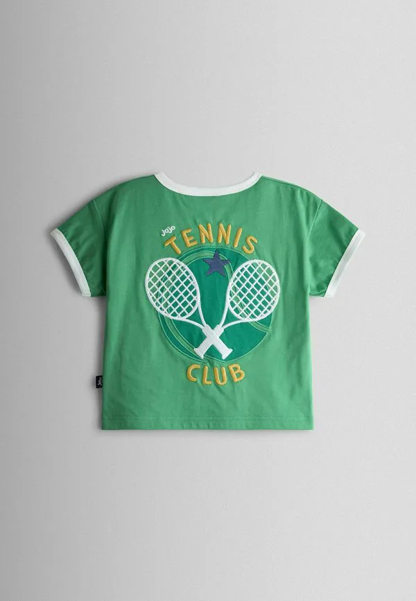 Футболка стандартного кроя с аппликацией в виде надписи. Jojo Maman Bébé, Green Tennis Club — фото 2