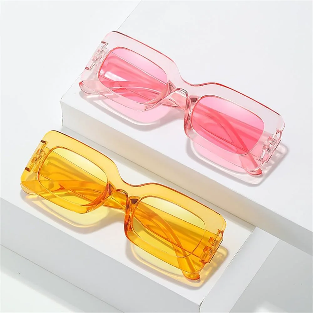 

Женские солнцезащитные очки в стиле ретро конфетных цветов, с большой квадратной оправой, модные очки для вечеринок, защита от УФ-излучения UV400 KTUCN, C16